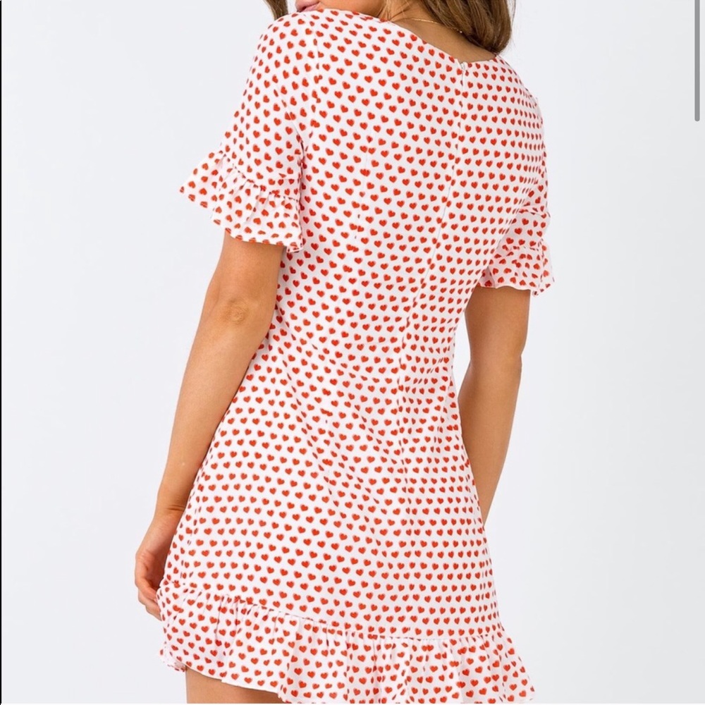 Princess Polly Eris Mini Dress Red/White - Picture 2 of 4